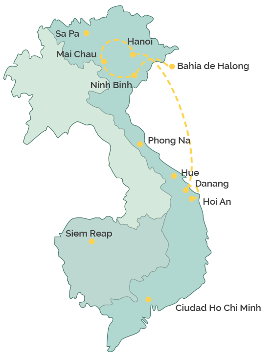 Mapa de vietnam